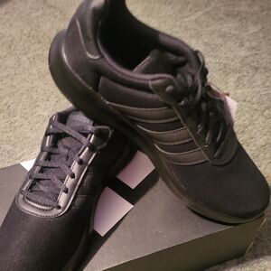Adidas Lite Racer 3.0 Mens Size 11 Triple Black Sneakers New W/Box Casual Shoes